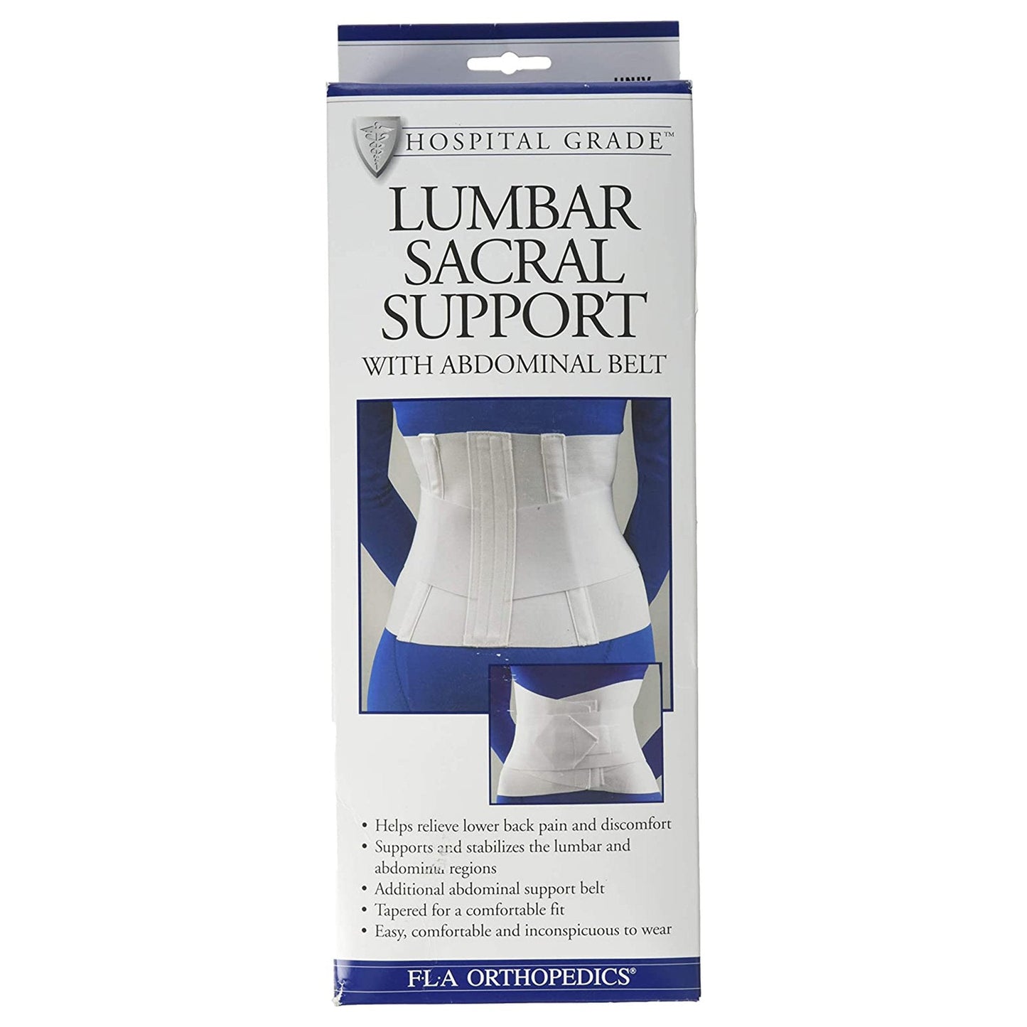 Back Support FLA Orthopedics Standard 3X-Large Hook and Loop Closure 49 to 52 Inch Hip Circumference 10 Inch Height Adult, Packaging Type- Each