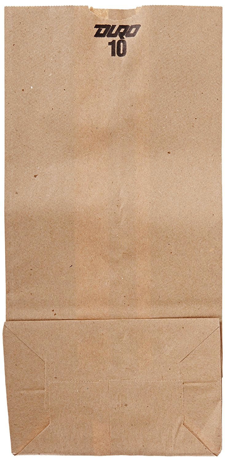 Grocery Bag Duro Brown Kraft Recycled Paper #10, Packaging Type- Case