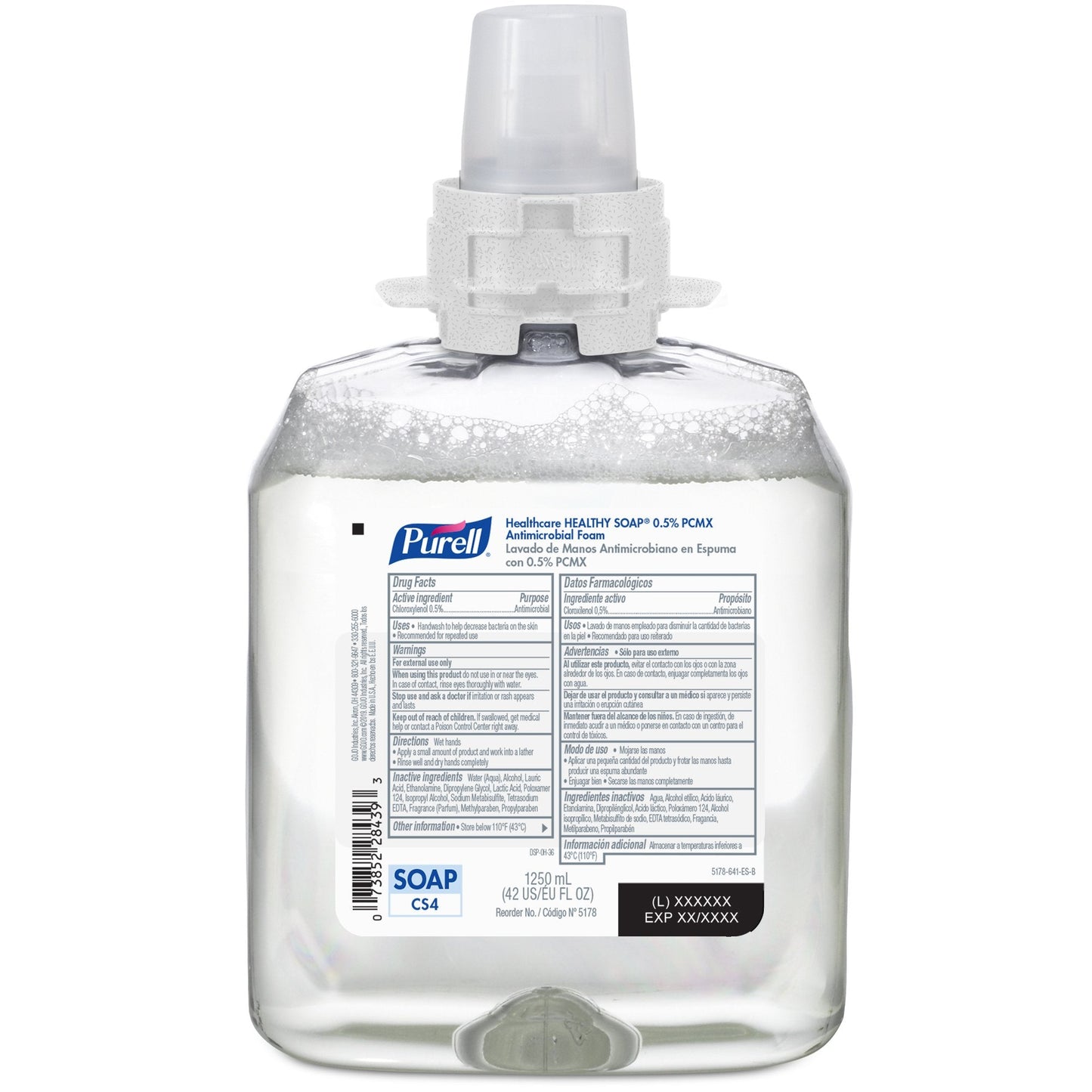 Antimicrobial Soap Theraworx Protect Advanced Hygiene for Hand & T-Zone Defense Foaming 1,250 mL Dispenser Refill Bottle Floral Scent, Packaging Type- Each