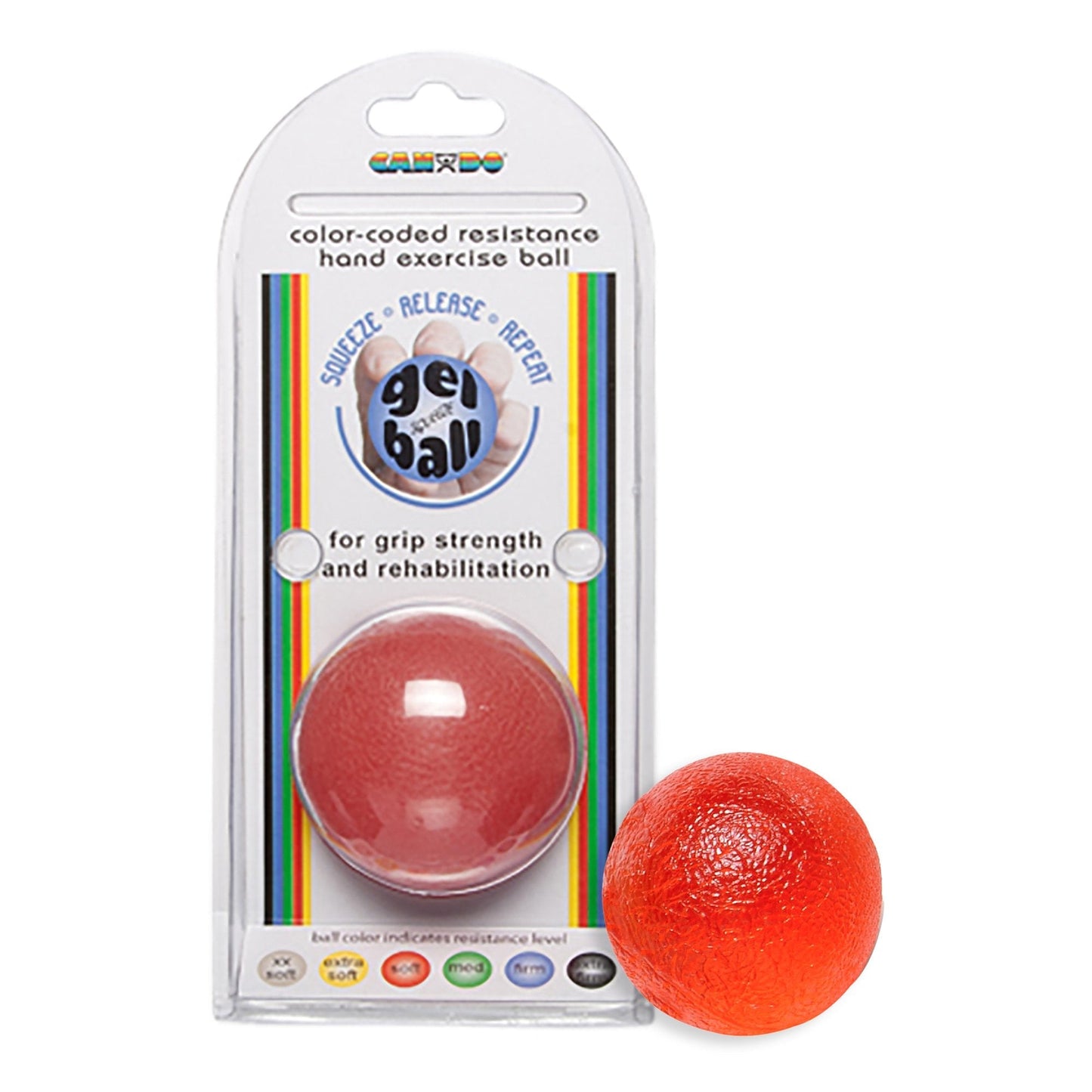 Squeeze Ball CanDo Red Standard Size Light Resistance, Packaging Type- Each