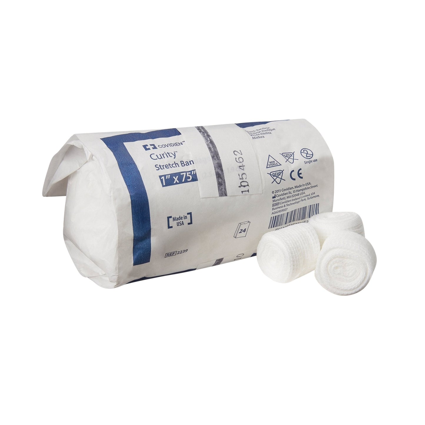 Conforming Bandage Curity™ 1 X 75 Inch 1-Ply NonSterile 24 per Pack, Packaging Type- Case