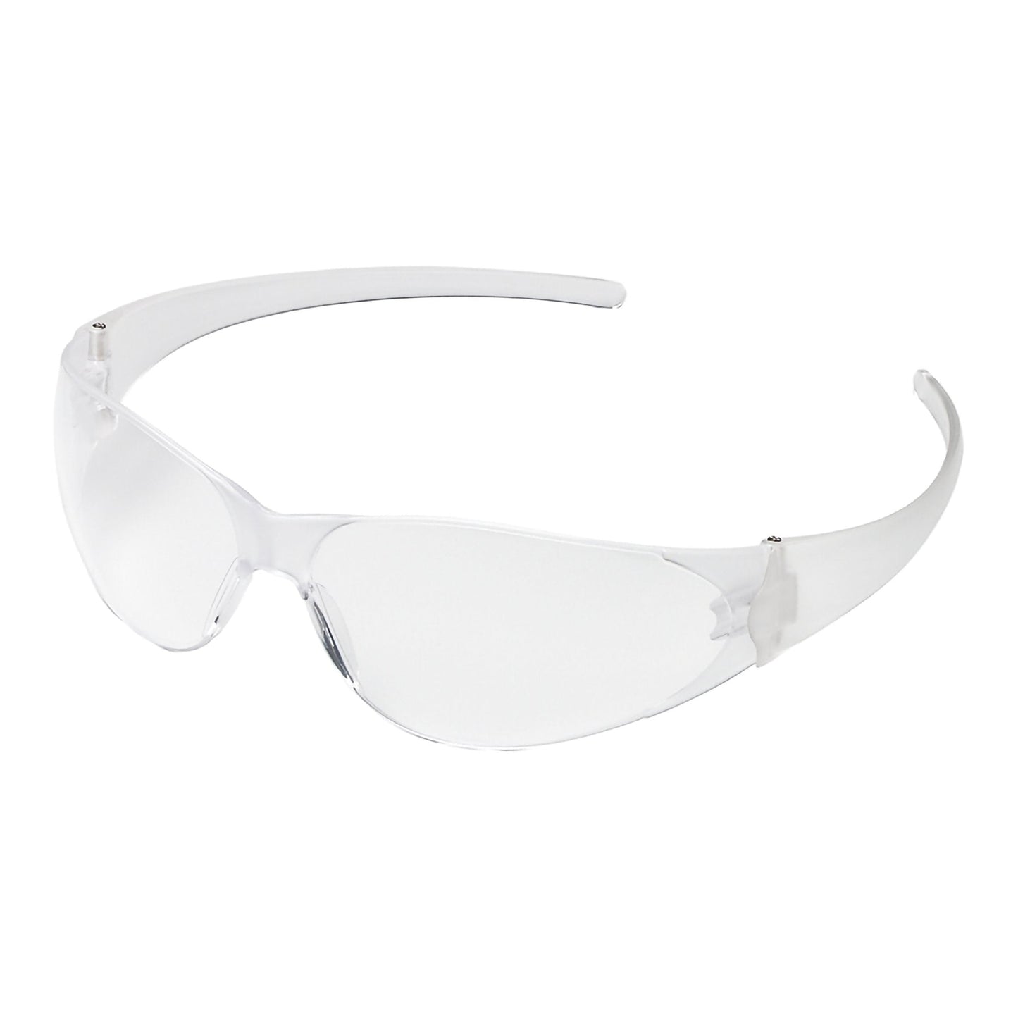Safety Glasses Checkmate Flexible Bayonet Temple Clear Tint Polycarbonate Lens Clear Frame Over Ear One Size Fits Most, Packaging Type- Box