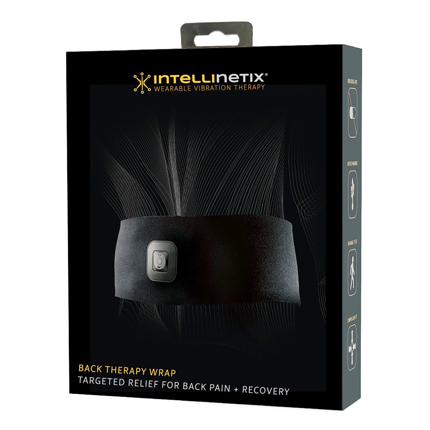 Vibration Therapy Wrap Intellinetix Lumbar One Size Fits Most, Packaging Type- Each