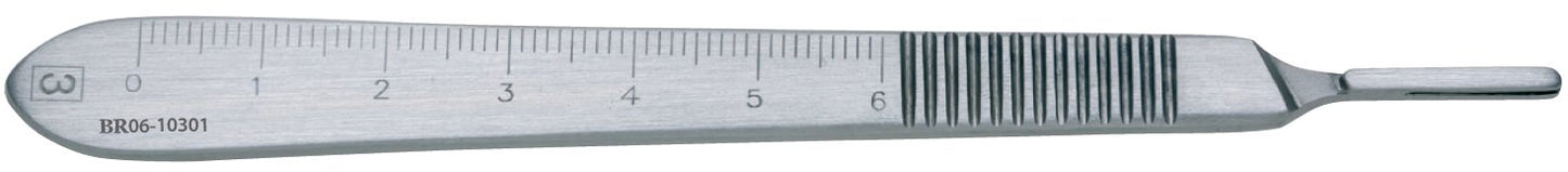 Scalpel Handle BR Surgical Stainless Steel Size 3, Packaging Type- Each