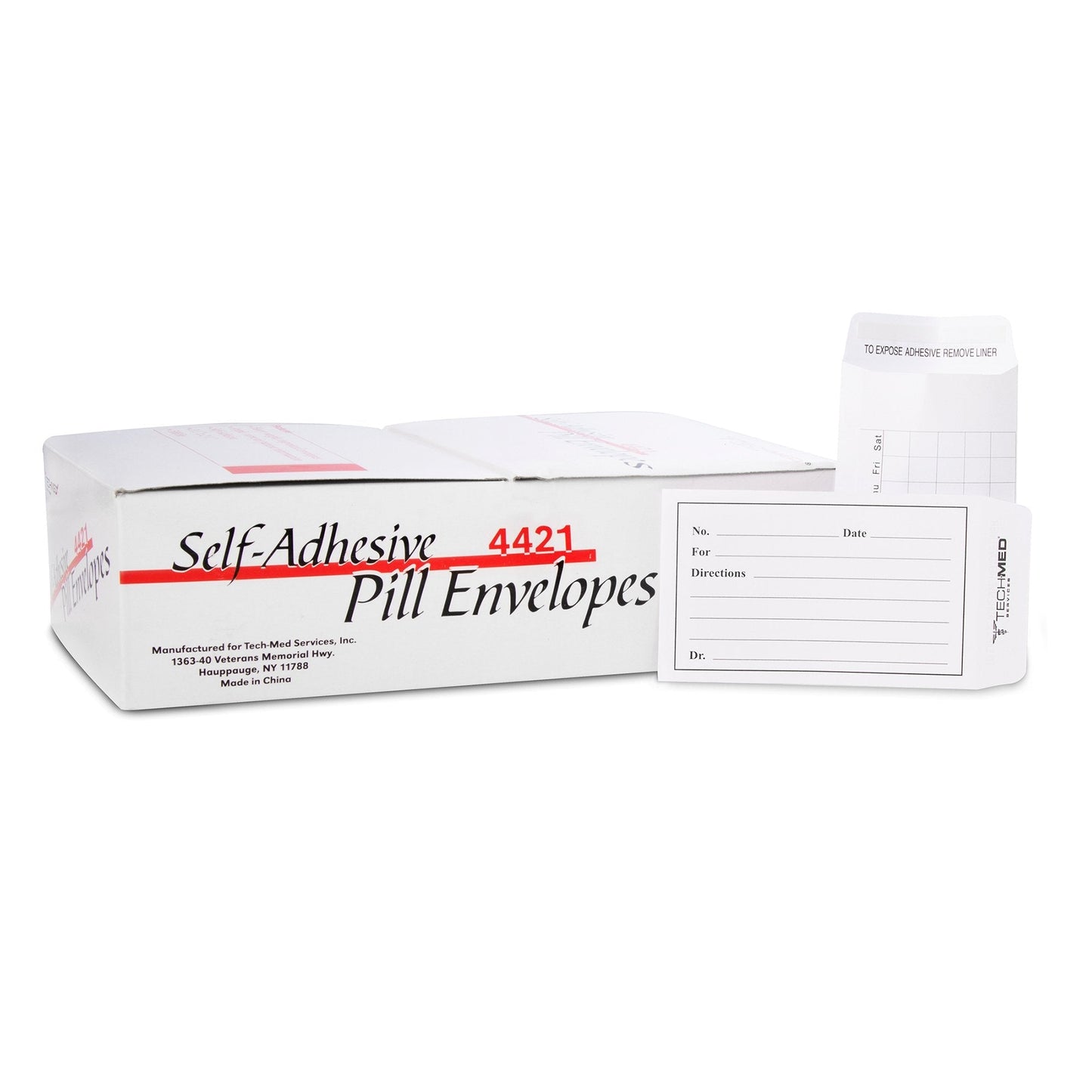 Medication Envelope Tech-Med White 3-/2 X 2-1/4 Inch, Packaging Type- Box