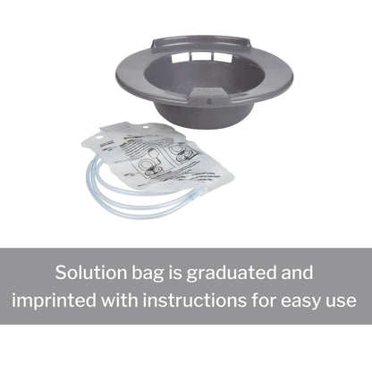Sitz Bath McKesson Round Graphite Plastic 2000 mL Bag Graduated, 500 mL Increments up to 2000 mL, Packaging Type- Each
