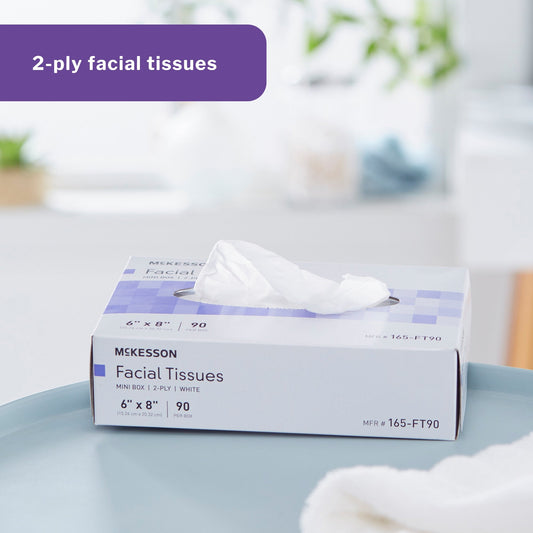McKesson Facial Tissue White 6 X 8 Inch 90 Count, Packaging Type- Box