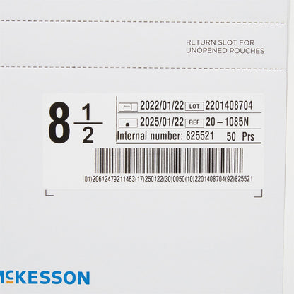 Surgical Glove McKesson Perry Size 8.5 Sterile Latex Standard Cuff Length Smooth Cream Not Chemo Approved, Packaging Type- Box