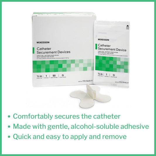 Catheter Stabilization Device McKesson NonSterile, 2.5 Inch Tab, Packaging Type- Each