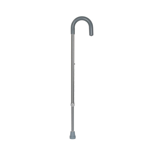 Round Handle Cane McKesson Aluminum 29-3/4 to 38-3/4 Inch Height Chrome, Packaging Type- Each