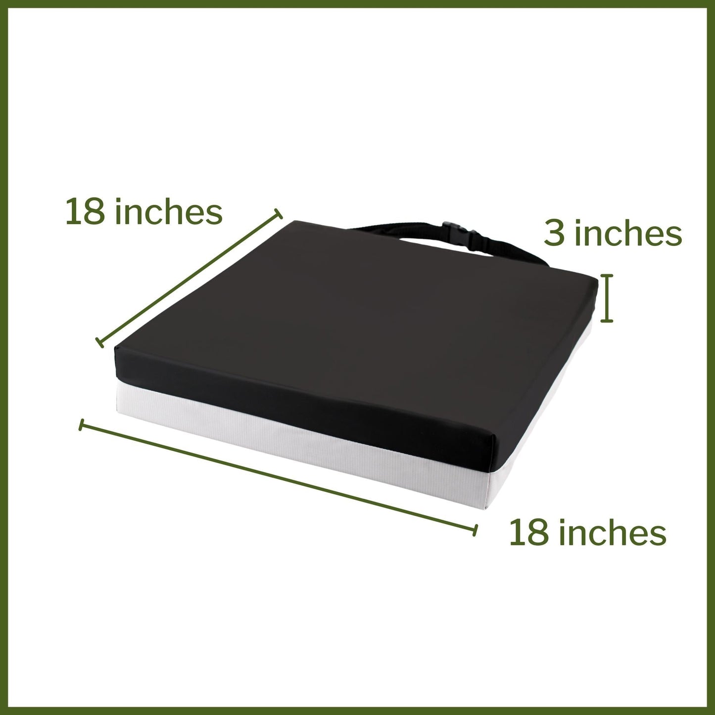 Seat Cushion McKesson 18 W X 18 L X 3 D Inch Foam / Gel, Packaging Type- Each