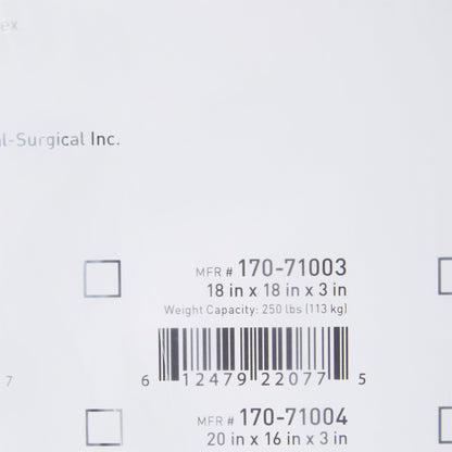 Seat Cushion McKesson 18 W X 18 L X 3 D Inch Foam, Packaging Type- Each