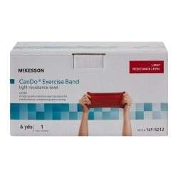 Exercise Resistance Band McKesson CanDo Red 5 Inch X 6 Yard Light Resistance, Packaging Type- Each