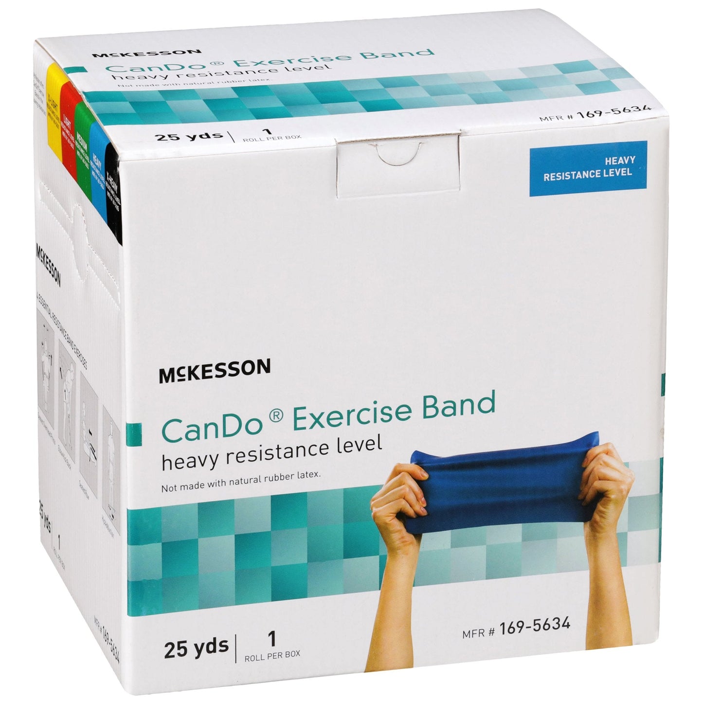 Exercise Resistance Band McKesson CanDo Blue 5 Inch X 25 Yard Heavy Resistance, Packaging Type- Each