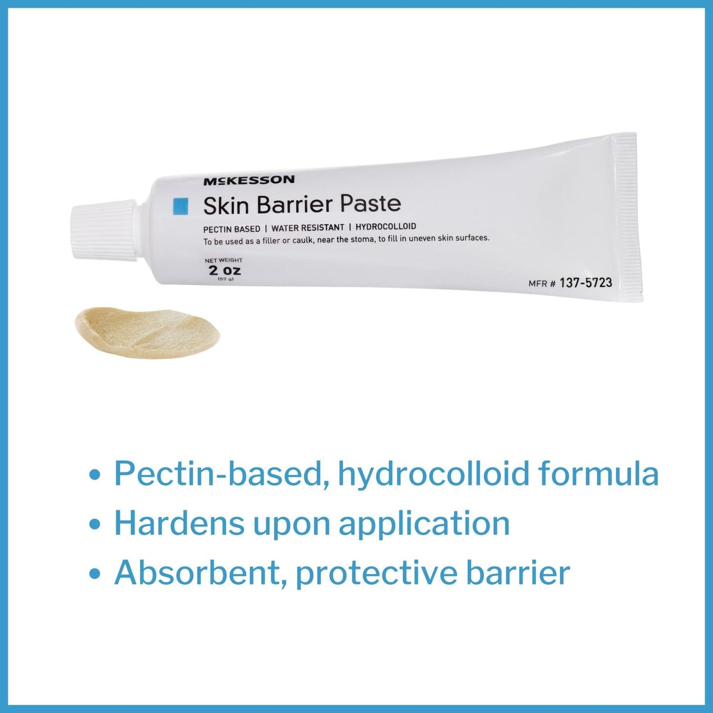 Ostomy Barrier Paste McKesson 2 oz. Tube, Pectin-Based, Protective Skin Barrier, Packaging Type- Each