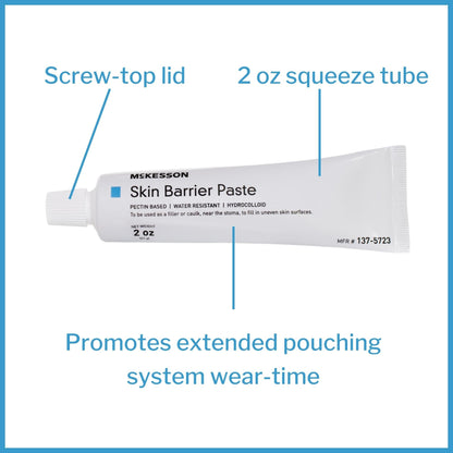 Ostomy Barrier Paste McKesson 2 oz. Tube, Pectin-Based, Protective Skin Barrier, Packaging Type- Each
