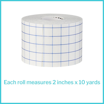 Water Resistant Dressing Retention Tape with Liner McKesson White 2 Inch X 10 Yard Nonwoven / Printed Release Paper NonSterile, Packaging Type- Box