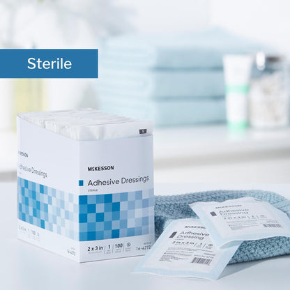 Island Dressing McKesson 2 X 3 Inch Rectangle Sterile, Packaging Type- Each