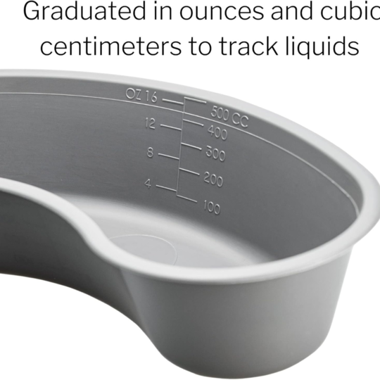 Emesis Basin McKesson Graphite 20 oz. Plastic Single Patient Use, Packaging Type- Each