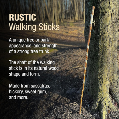 Walking Stick Brazos Twisted Trekker Wood 58 Inch Height Sassafras