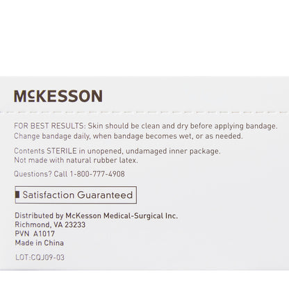 Adhesive Strip McKesson 1 X 1-1/4 Inch Fabric Oval Tan Sterile, Packaging Type- Box