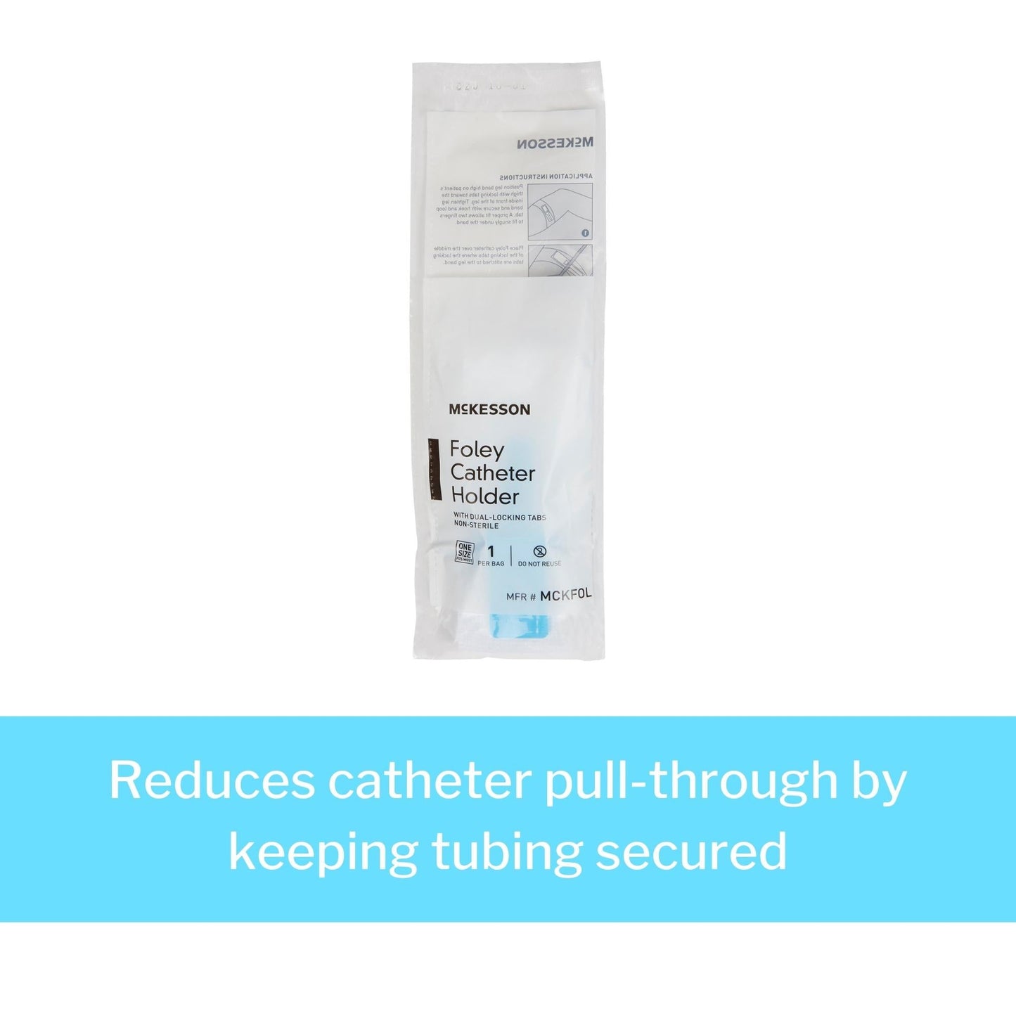 Leg Strap McKesson 2 X 24 Inch Length, Dual-Locking Tabs, Stretch Material, Hook and Loop Closure, Nonsterile, Packaging Type- Box