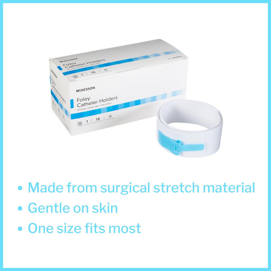 Leg Strap McKesson 2 X 24 Inch Length, Dual-Locking Tabs, Stretch Material, Hook and Loop Closure, Nonsterile, Packaging Type- Box