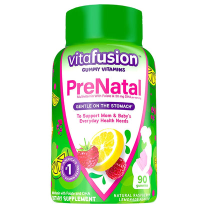 Prenatal Vitamin Supplement Gummy 90 per Bottle Assorted Fruit Flavor, Packaging Type- Bottle