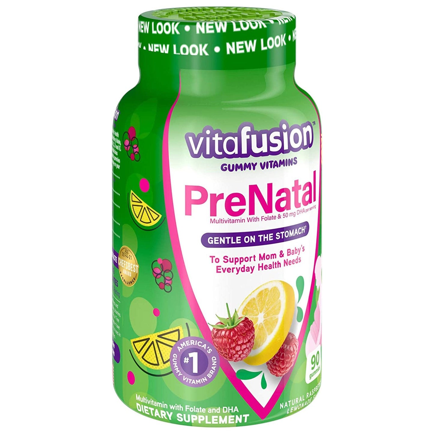 Prenatal Vitamin Supplement Gummy 90 per Bottle Assorted Fruit Flavor, Packaging Type- Bottle