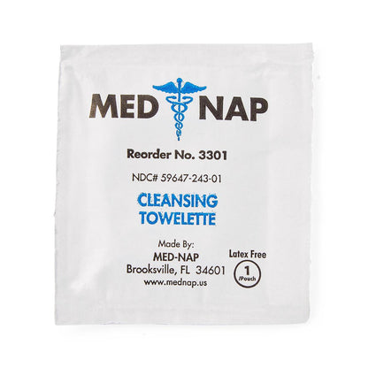 Antiseptic Skin Towelette Med Nap Individual Packet Alcohol Scent 100 Count, Packaging Type- Box