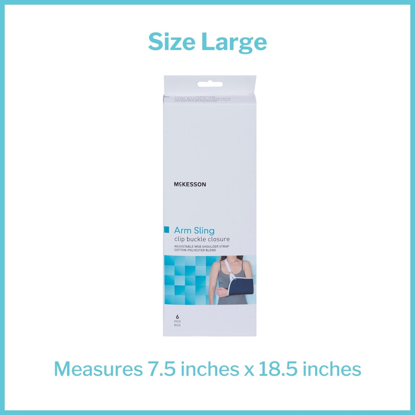 Arm Sling McKesson Buckle Closure / Adjustable Strap Large, Packaging Type- Box
