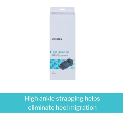 Post-Op Shoe McKesson Medium Unisex Black, Packaging Type- Each