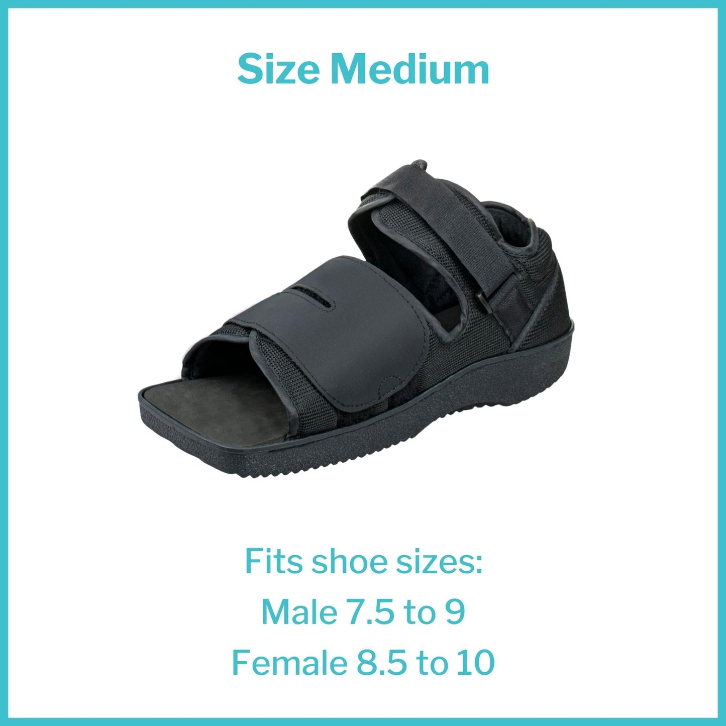 Post-Op Shoe McKesson Medium Unisex Black, Packaging Type- Each