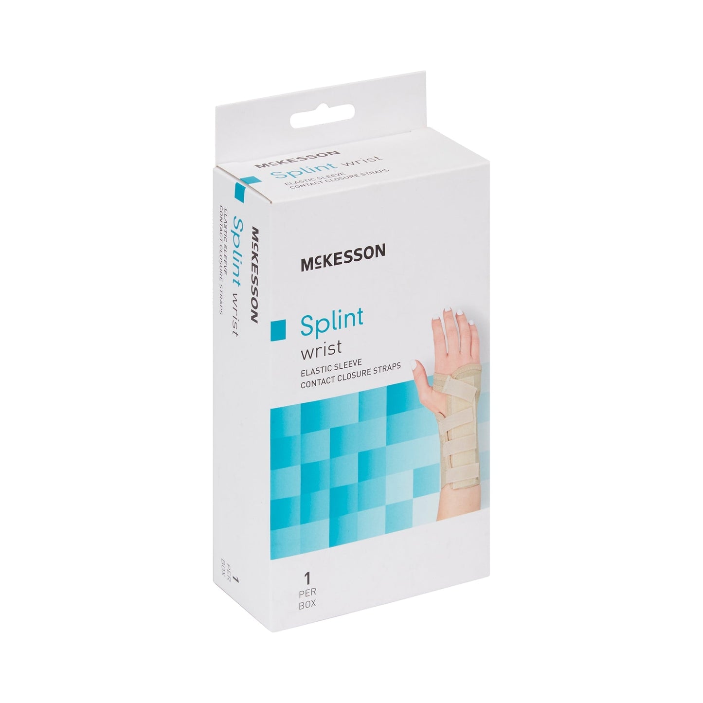 Wrist Brace McKesson Low Profile / Contoured / Wraparound Aluminum / Cotton / Elastic Left Hand Beige X-Large, Packaging Type- Each