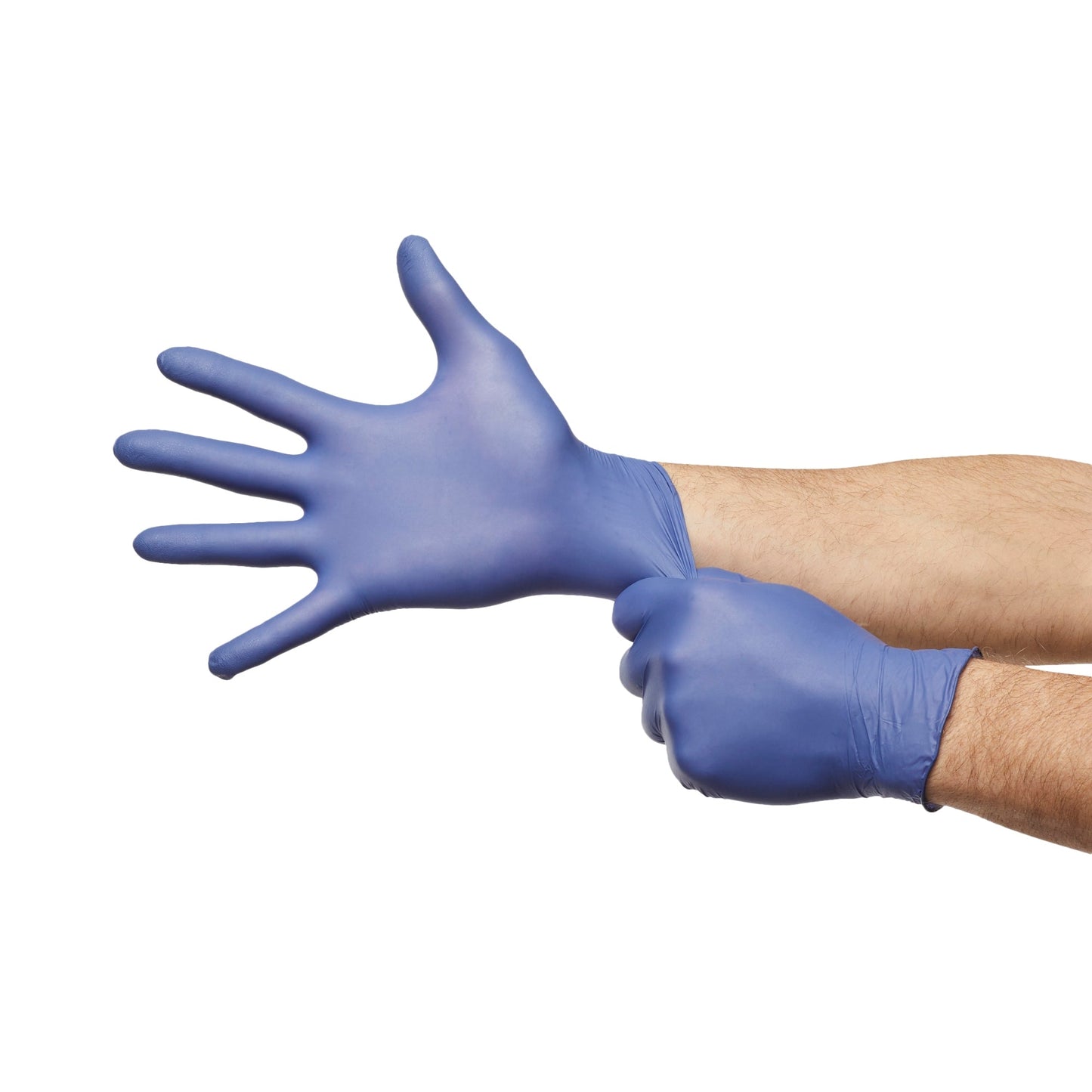 Exam Glove McKesson Confiderm LDC Medium NonSterile Nitrile Standard Cuff Length Fully Textured Blue Chemo Tested / Fentanyl Tested, Packaging Type- Box