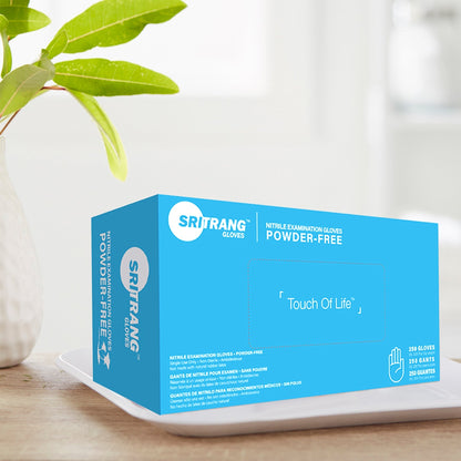 Exam Glove Touch of Life X-Large NonSterile Nitrile Textured Fingertips Black Chemo Tested, Packaging Type- Box