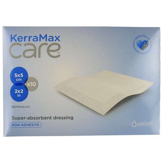 Super Absorbent Dressing KerraMax Care 2 X 2 Inch Square, Packaging Type- 10 Counts