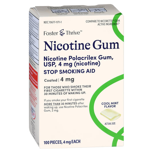 Stop Smoking Aid Foster & Thrive 4 mg Strength Gum, Packaging Type- Box
