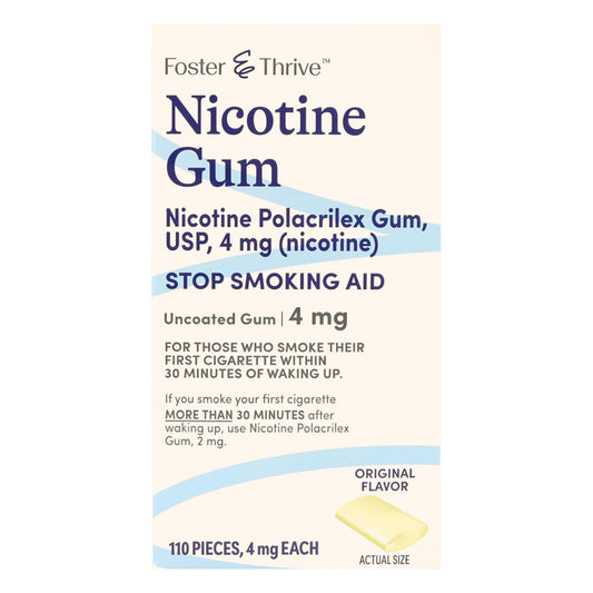 Stop Smoking Aid Foster & Thrive 4 mg Strength Gum, Packaging Type - Packet