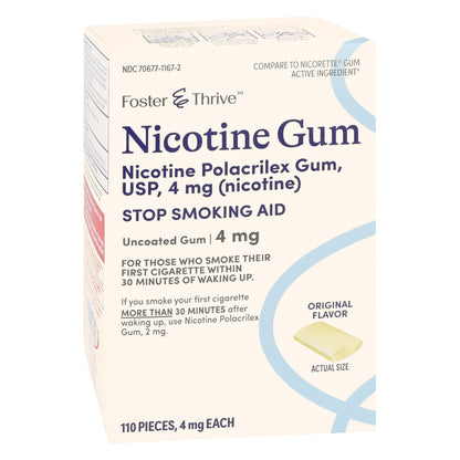 Stop Smoking Aid Foster & Thrive 4 mg Strength Gum, Packaging Type - Packet