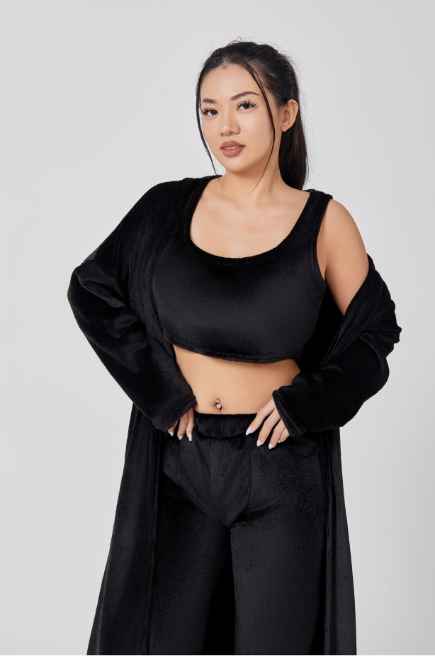 SnuggleSoft™ 3-Piece Lounge Set – Ultra Plush Winter Pajamas for Women