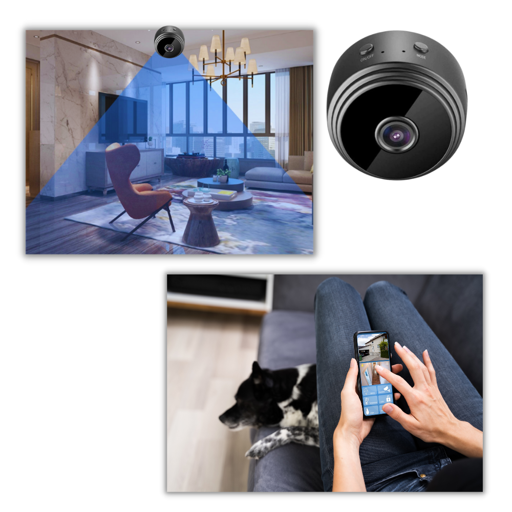 Mini Wireless Surveillance Camera - Portable HD Security Cam with Night Vision