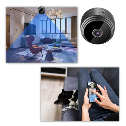 Mini Wireless Surveillance Camera - Portable HD Security Cam with Night Vision