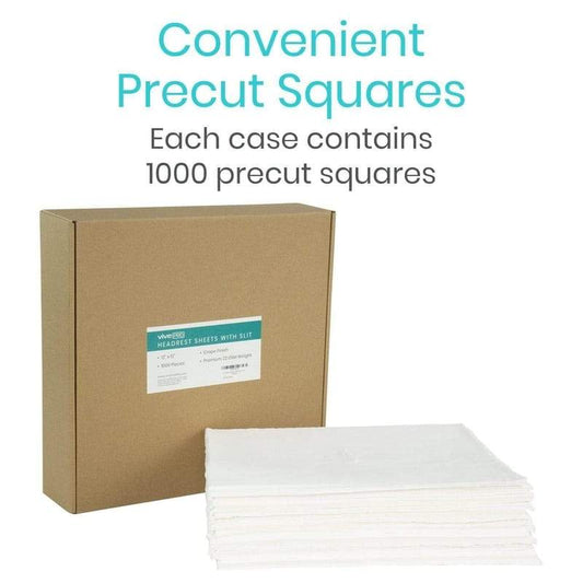 Headrest Paper Sheets 12x12 w/ Slit - headrest-paper