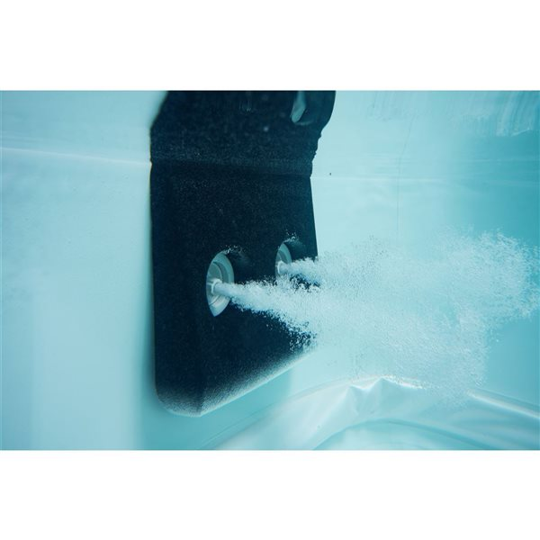 MSpa Frame Series Oslo 6-Person Square Hot Tub with UVC/Ozone Sanitization and Hydromassage Jet - Wi-Fi Enabled