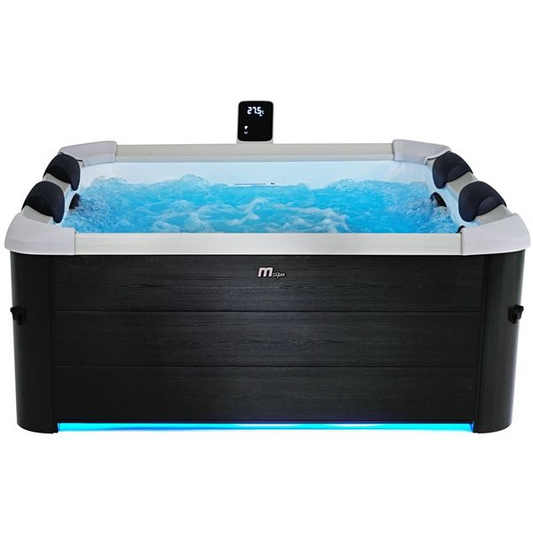 MSpa Frame Series Oslo 6-Person Square Hot Tub with UVC/Ozone Sanitization and Hydromassage Jet - Wi-Fi Enabled