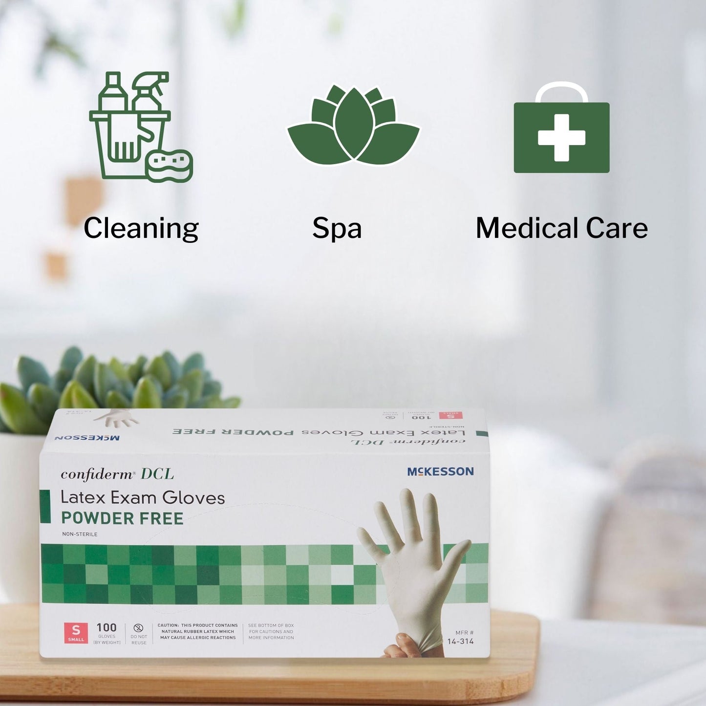 Exam Glove McKesson Confiderm Small NonSterile Latex Standard Cuff Length Smooth Ivory Not Rated, Packaging Type- Box