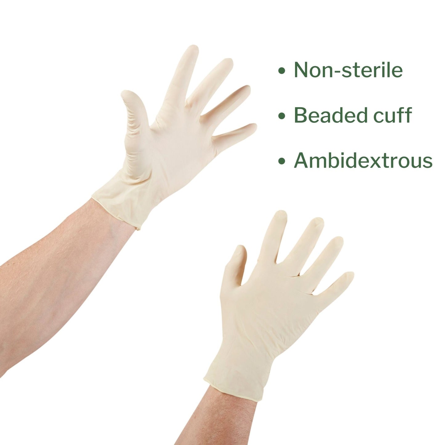 Exam Glove McKesson Confiderm Large NonSterile Latex Standard Cuff Length Smooth Ivory Not Rated, Packaging Type- Box
