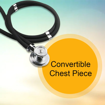 Sprague Stethoscope McKesson LUMEON Black 2-Tube 22 Inch Tube Double Sided Chestpiece, Packaging Type- Each