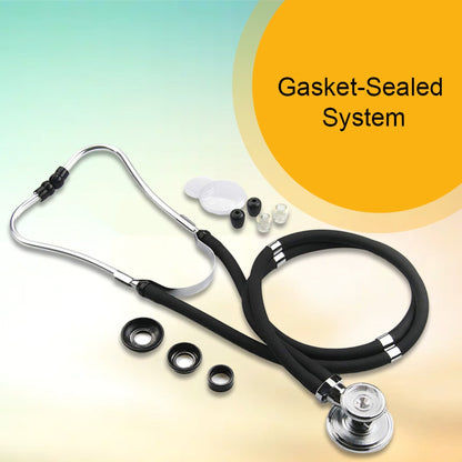 Sprague Stethoscope McKesson LUMEON Black 2-Tube 22 Inch Tube Double Sided Chestpiece, Packaging Type- Each